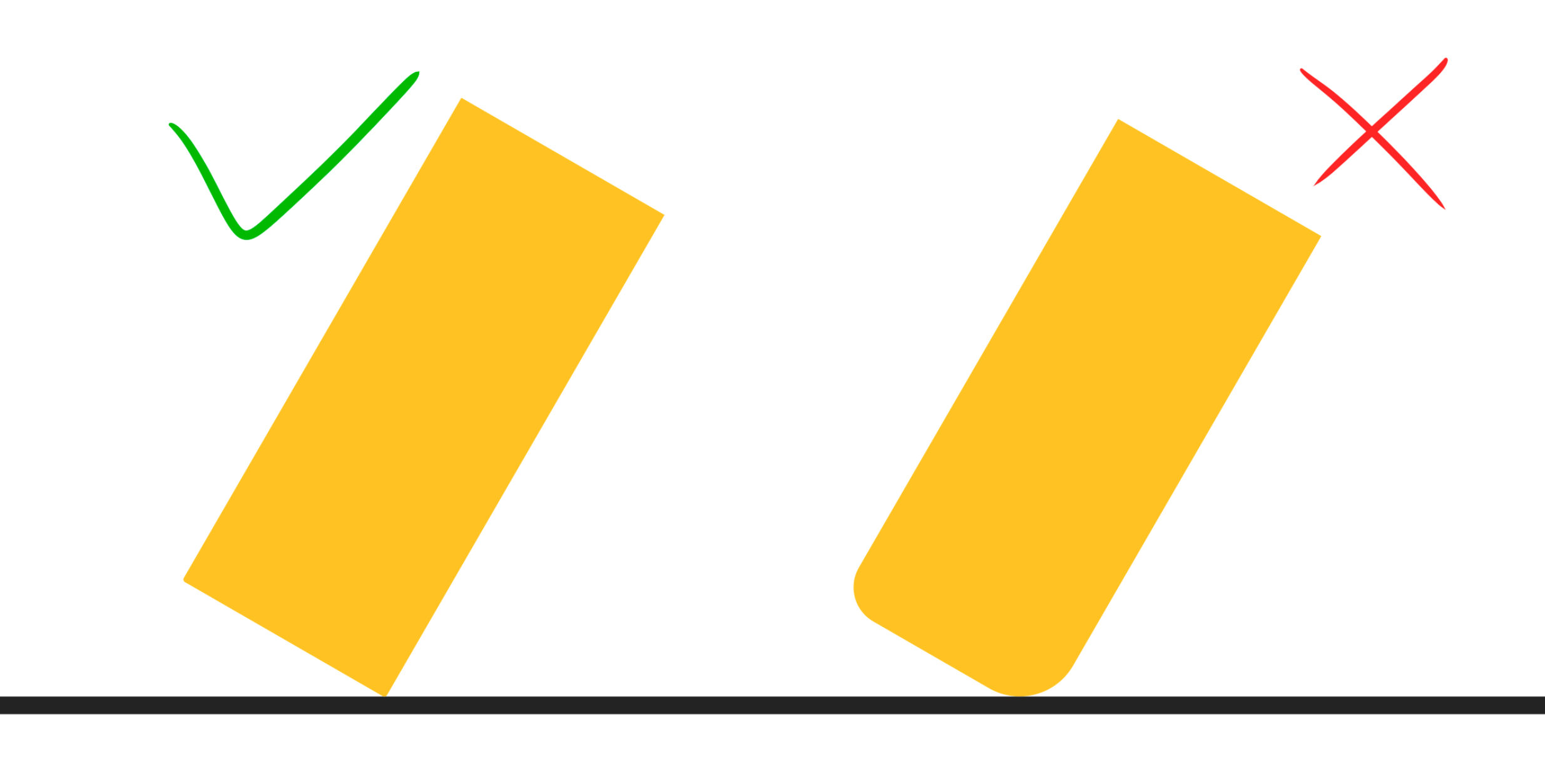 Proper and worn squeegee blades