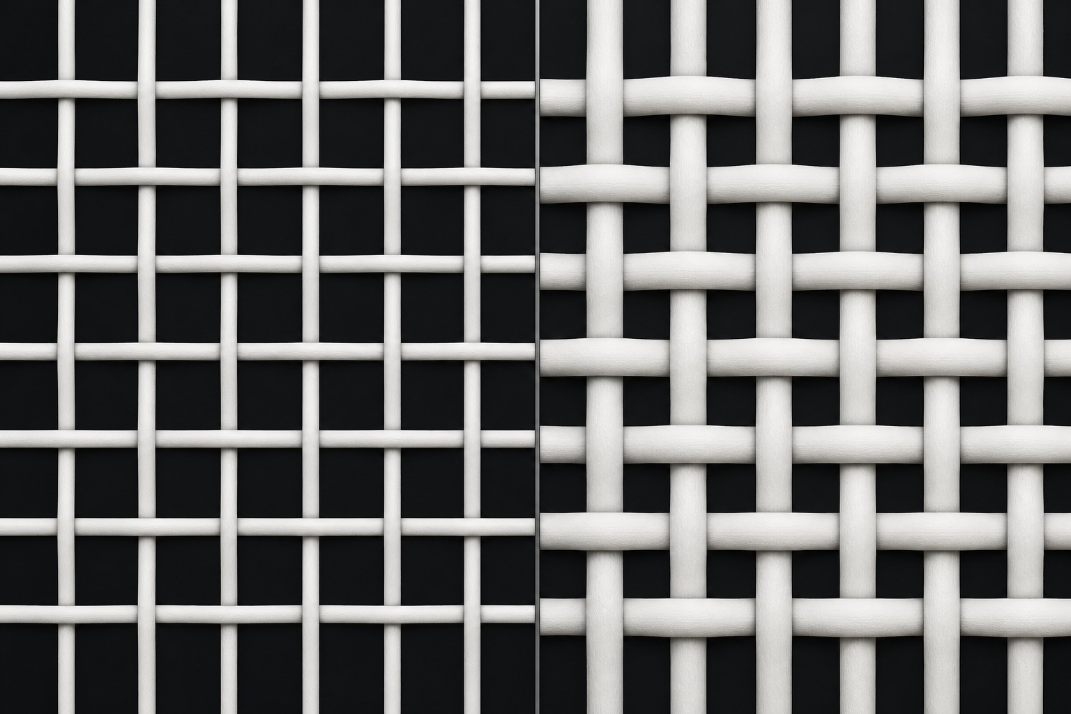 Thread diameter and mesh opening